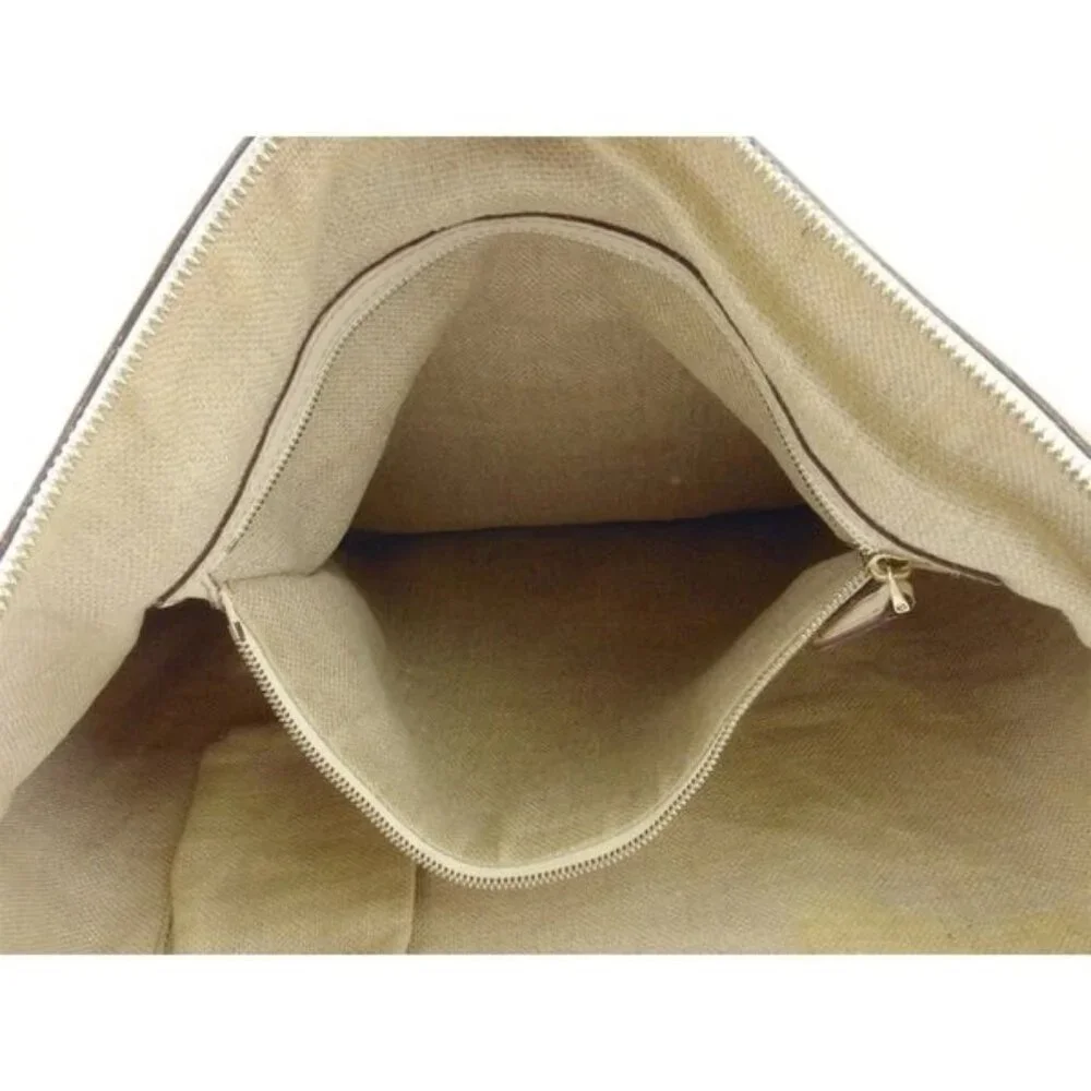 GUCCI Shoulder Bag Beige Brown Yellow Gold Women 154401 Authentic secondhand - Picture 4 of 8